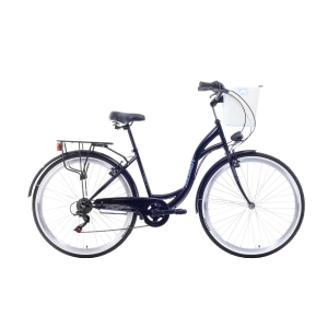 Rower miejski Azimut Bike S7 28 18" + kosz - czarny