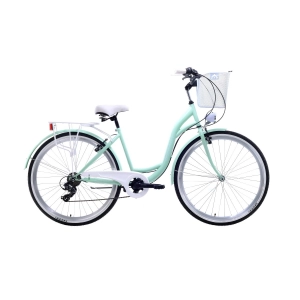 Rower miejski Azimut Bike S7 28 18" + kosz zielony
