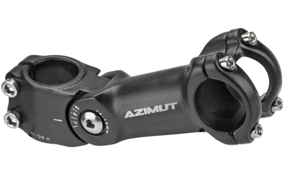 Wspornik kierownicy Azimut Ahead 31,8x28,6/125mm regulowany czarny