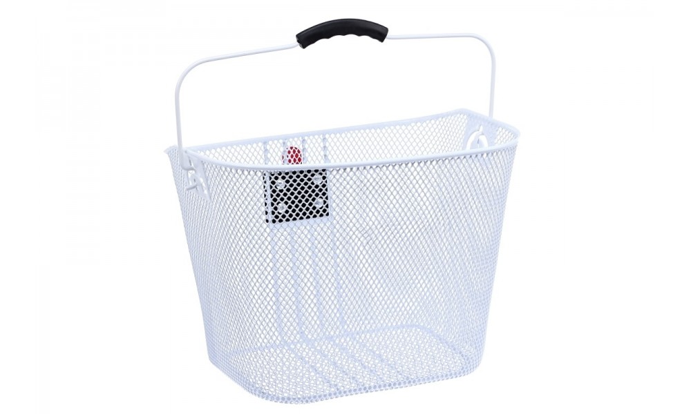 Kosz rowerowy przedni Azimut siatka klip biały