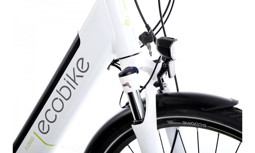 Rower crossowy elektryczny Ecobike X-Cross L white 2021-17cali-bateria 13Ah