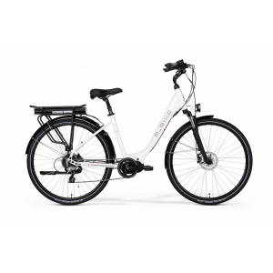 Rower miejski elektryczny M-Bike eCity 828 Lady  - biały