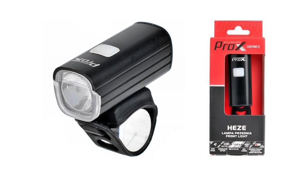 Lampa przód Prox Heze LED 400lm 1200mAh USB