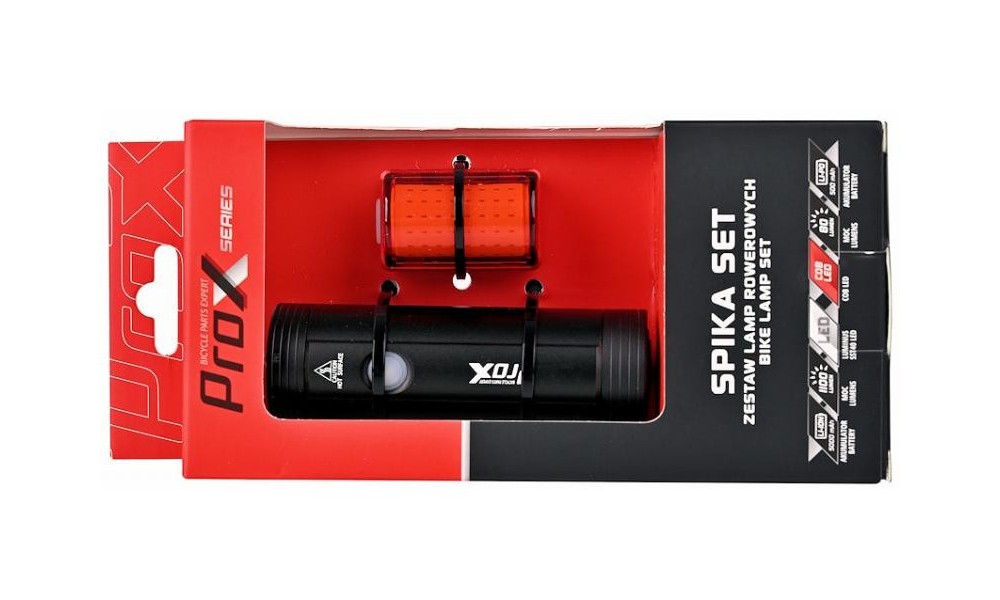 Lampa zestaw Prox Spika 1100lm + Zeta S 80lm USB