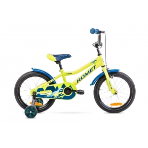 Rower dziecięcy Romet Tom 16 2022 - zielono-niebieski
