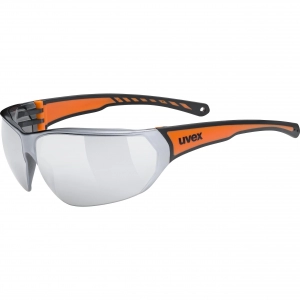Okulary Uvex Sportstyle 204 + etui - czarno-pomarańczowy 1