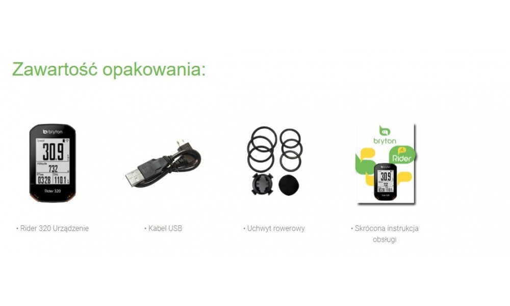 Komputer rowerowy Bryton Rider 320T CAD+HRM