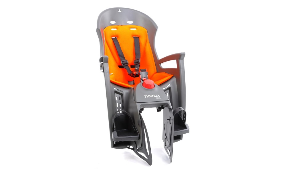 Fotelik Hamax Siesta na ramę z reg. oparcia szaro-pomarańczowy