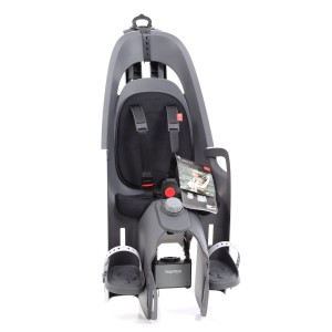 Fotelik Hamax Caress na ramę z reg. oparcia szaro-biało-czarny 2