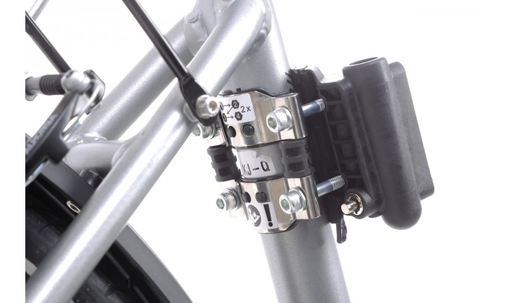 Fotelik Hamax Caress na ramę z reg. oparcia szaro-biało-czarny