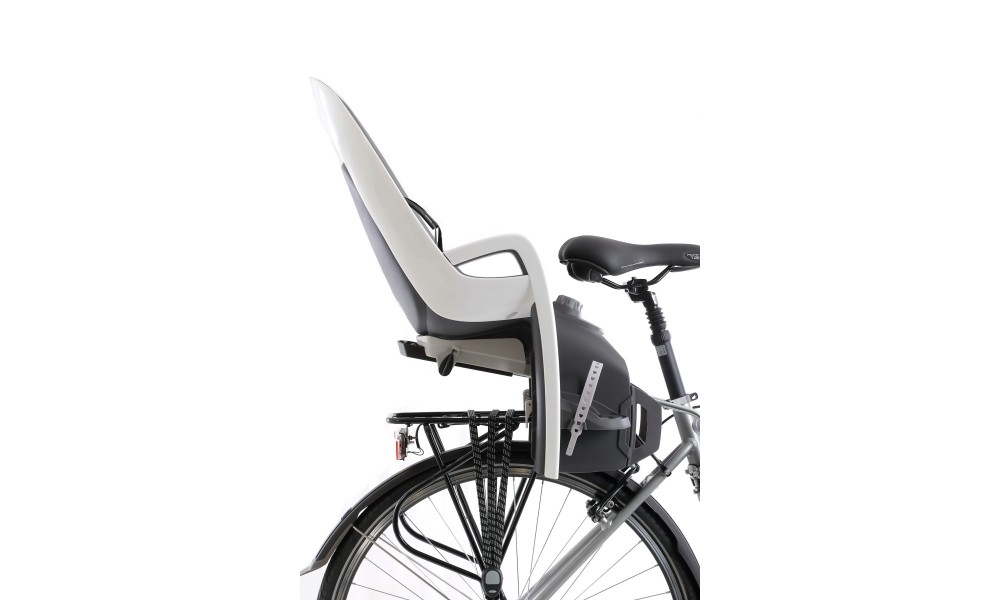 Fotelik Hamax Caress na ramę z reg. oparcia szaro-biało-czarny