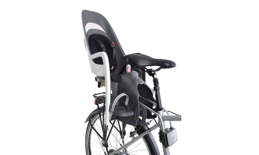 Fotelik Hamax Caress na ramę z reg. oparcia szaro-biało-czarny