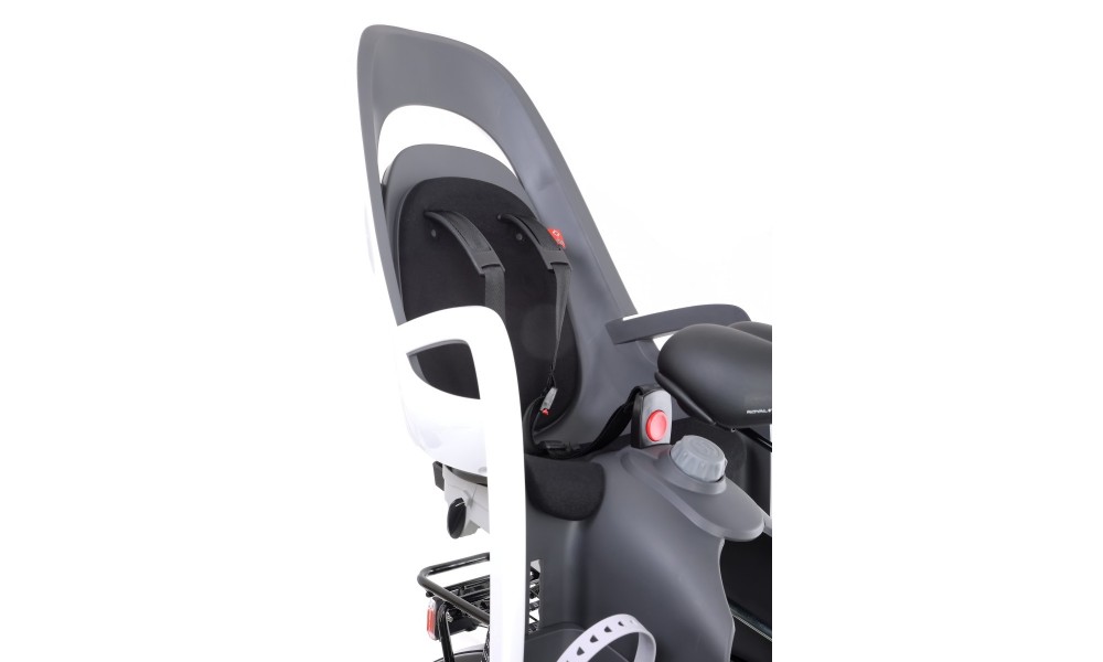 Fotelik Hamax Caress na ramę z reg. oparcia szaro-biało-czarny