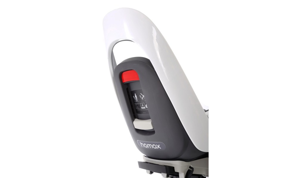 Fotelik Hamax Caress na ramę z reg. oparcia szaro-biało-czarny