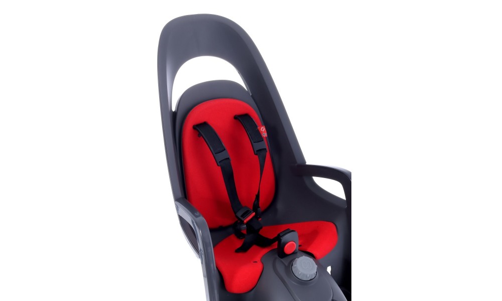 Fotelik Hamax Caress na bagażnik z reg. oparcia ciemnoszaro-czerwony