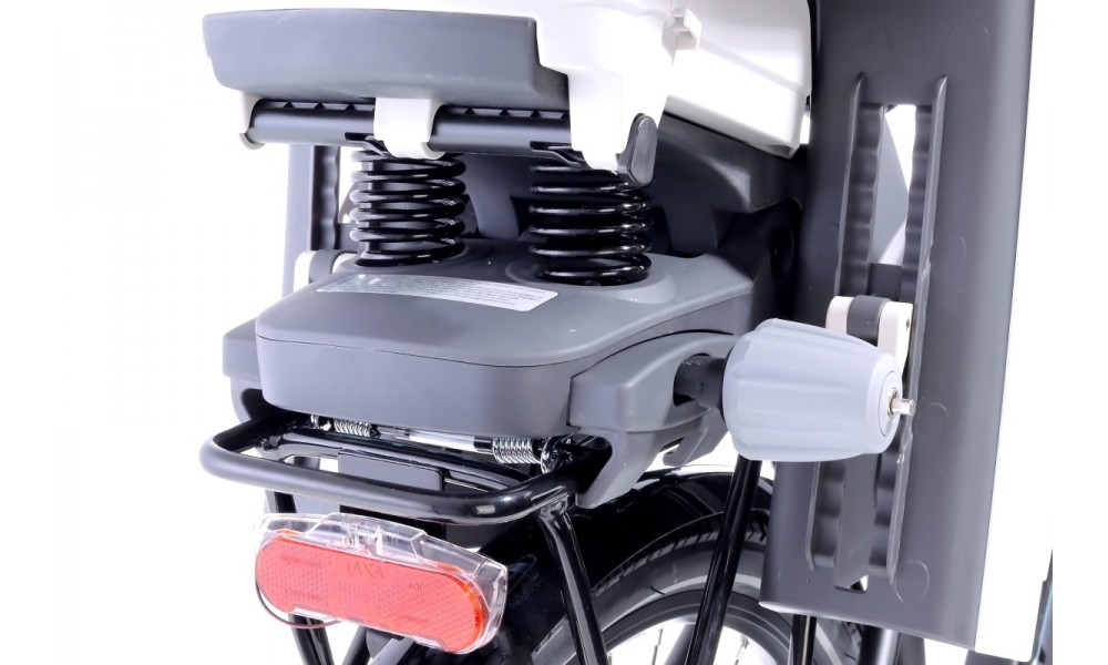 Fotelik Hamax Caress na bagażnik z reg. oparcia szaro-biało-czarny