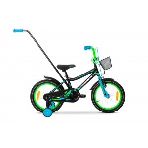Rower dziecięcy Tabou Rocket Alu 16 2022 - czarny-niebieski 1