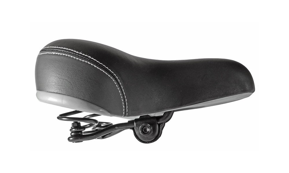 Siodło Azimut City Dual Shiny na sprężynach 240x205mm czarne