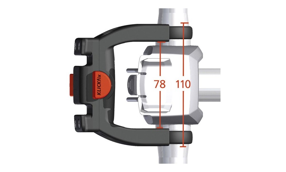 Adapter koszyka Klickfix na kierownicę, do rowerów elektrycznych