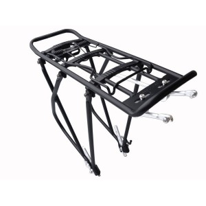 Bagażnik tył regul. 24"-26"-28" alu czarny do sakw 1