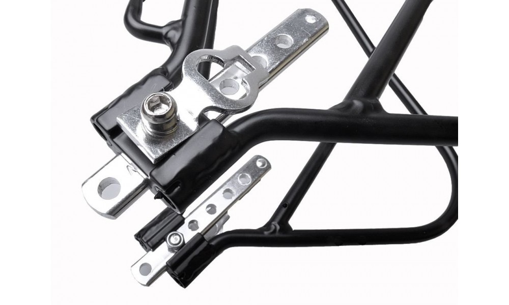 Bagażnik tył regul. 24"-26"-28" alu czarny do sakw