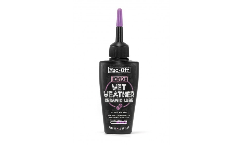 Olej Muc-Off eBike wet lube do łańcucha 50ml-warunki suche