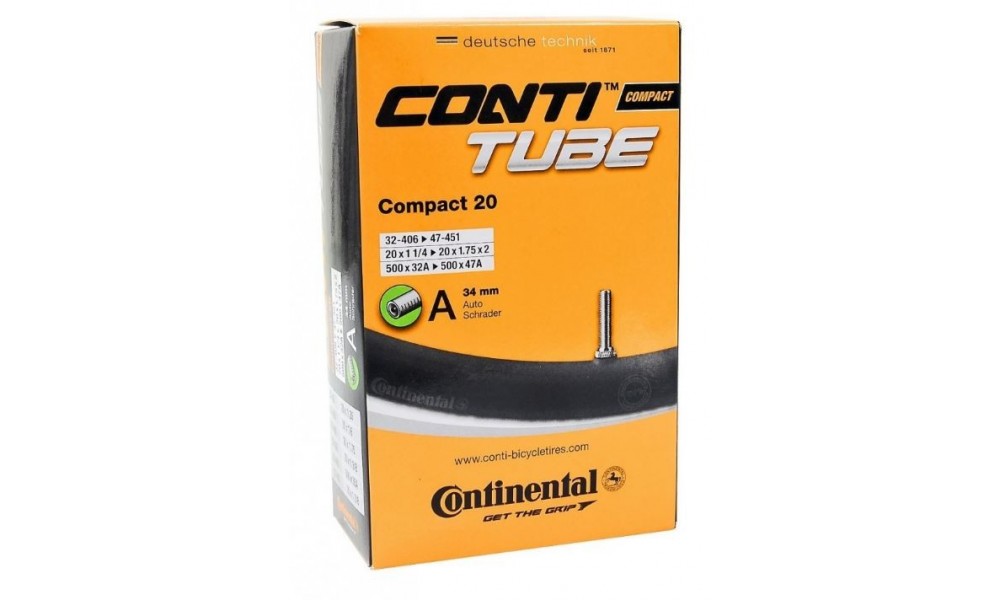 Dętka Continental Compact 20x1 1/4-1,75 32/47-406 AV