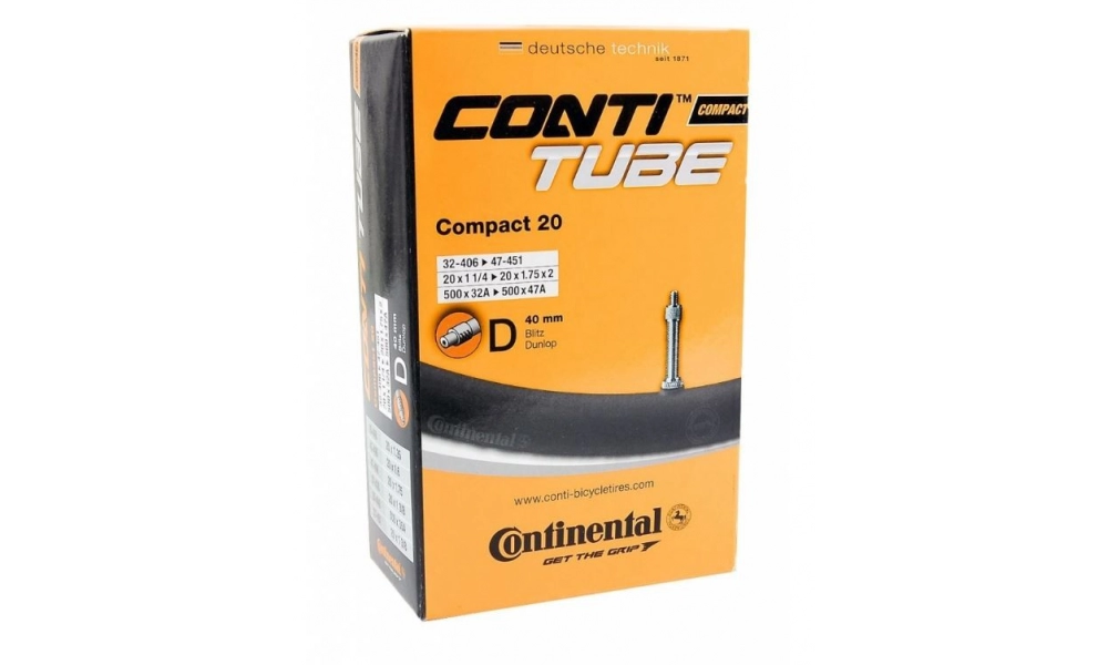 Dętka Continental Compact 20x1 1/4-1,75 32/47-406/451 DV
