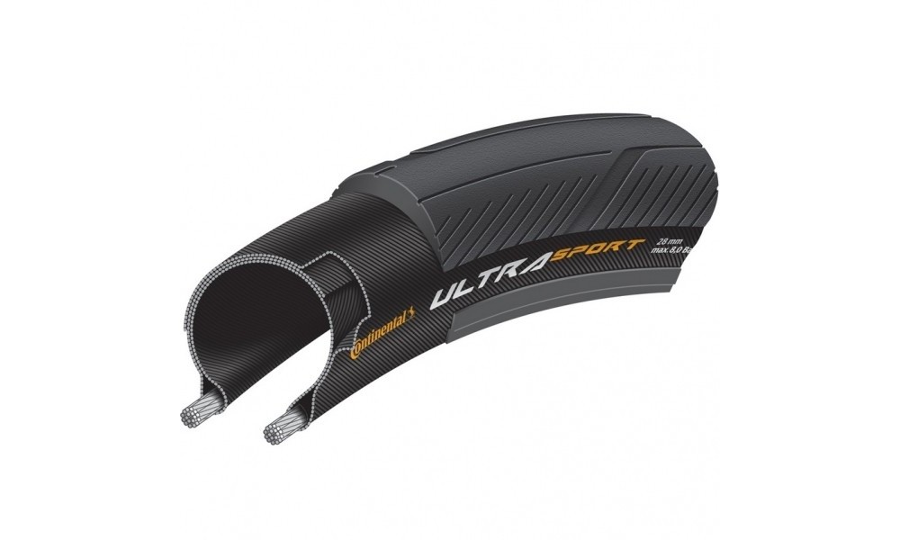 Opona Continental Ultra Sport III 700x23C czarna zwijana