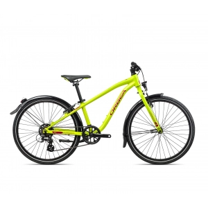 Rower młodzieżowy Orbea MX 24 Park 2023 - limonkowo-bordowy