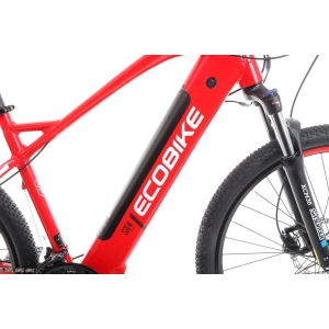 Rower górski elektryczny Ecobike SX4 2022 czerwony-19cali-bateria 13AH 2