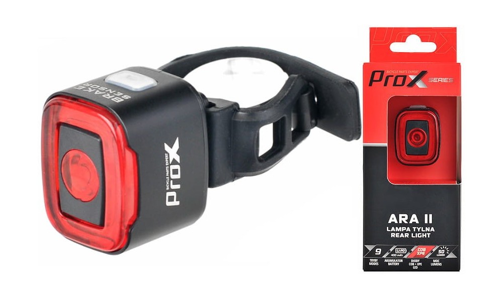 Lampa tył Prox ARA II cob-xpe led 50Lm 400mAh USB-C