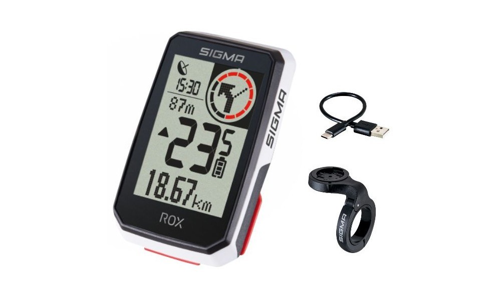 Licznik Sigma Rox 2.0 GPS white top mount set