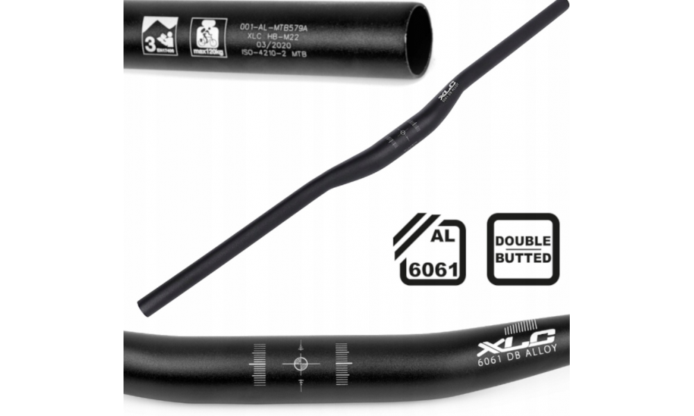 Kierownica XLC Riser-Bar HB-M22 31,8mm 740mm 15mm