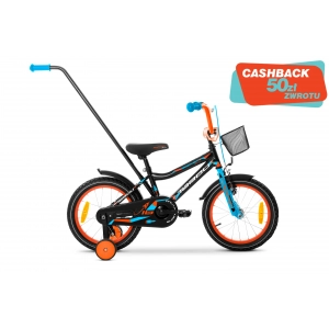 Rower dziecięcy Tabou Rocket Alu 18 2022 - czarny-pomarańczowy