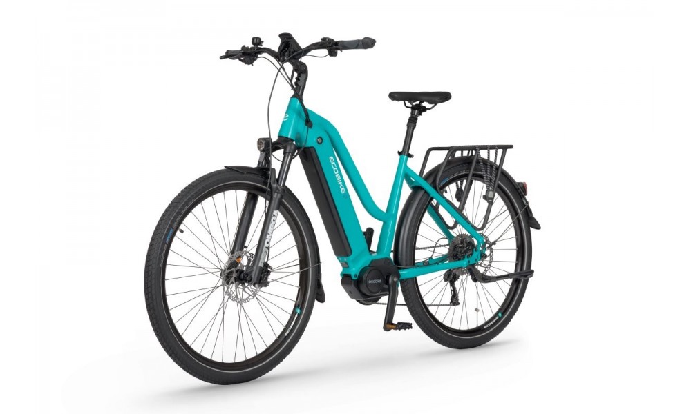 Rower trekkingowy elektryczny Ecobike LX500 Palm Blue -19cali-14,5Ah
