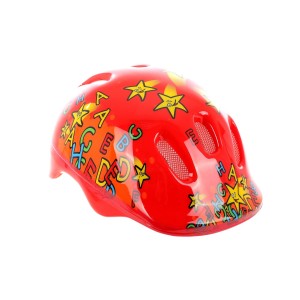 Kask rowerowy dziecięcy FCB-6 literki kolor czerwony, rozmiar M 1