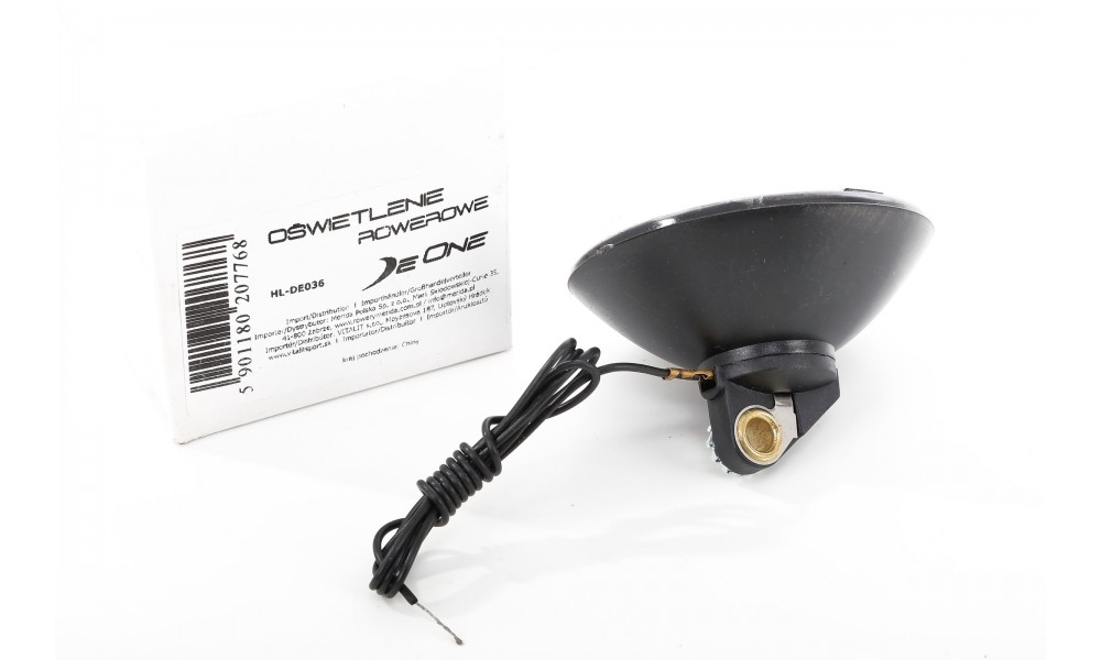Lampa przód De-One na dynamo plast. 6V/2,4W