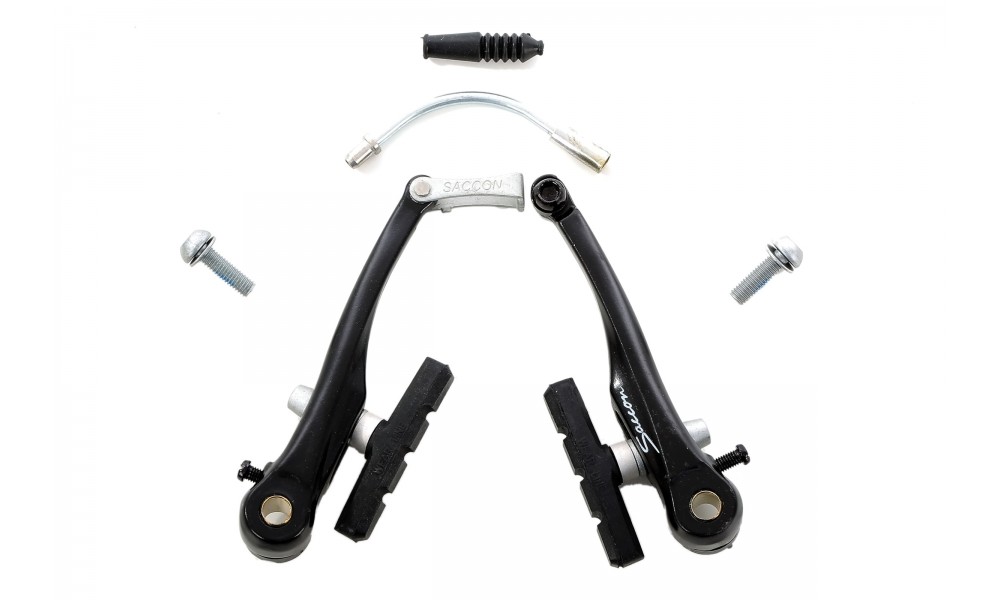 Szczęki hamulca V-Brake Saccon alu sprężyna śrubowa NDS 110mm czarne