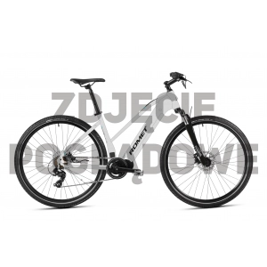 Rower crossowy elektryczny Romet e-Orkan D2.0 2024 - srebrny