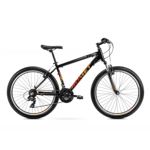 Rower górski Romet Rambler R6.0 2024 czarno-pomarańczowo-czerwony