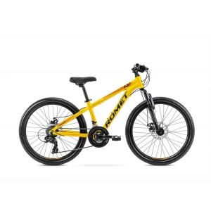 Rower młodzieżowy Romet Rambler Dirt 24 2024 - żółto-pomarańczowy 1