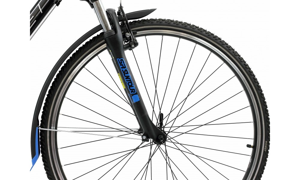 Błotnik Simpla UBIQUIT SDL 45mm 28" kpl - czarno-niebieski