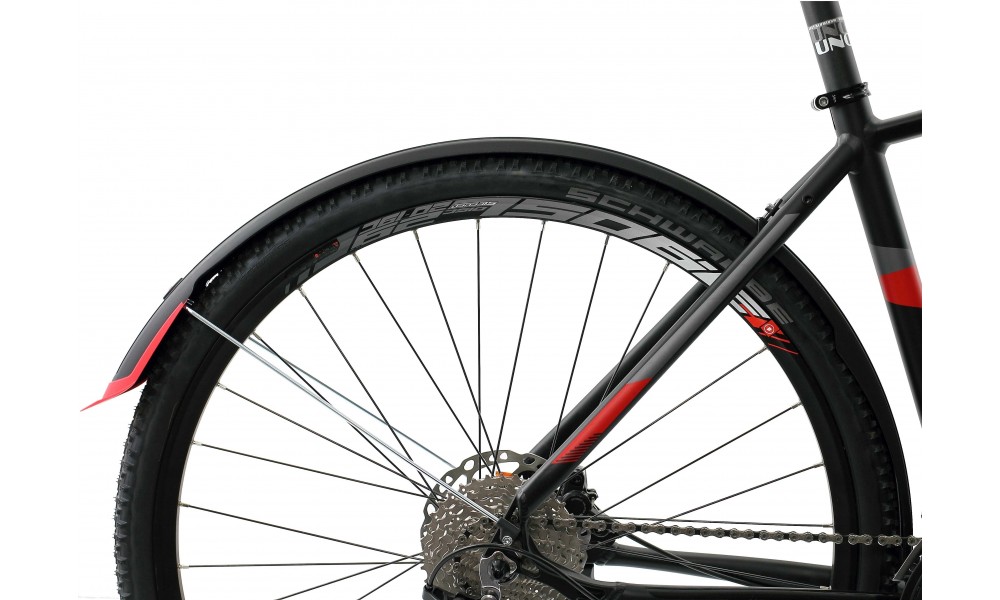 Błotnik Simpla UBIQUIT SDL 45mm 28" kpl - czarno-czerwony