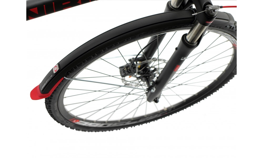 Błotnik Simpla UBIQUIT SDL 45mm 28" kpl - czarno-czerwony