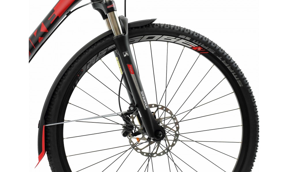 Błotnik Simpla UBIQUIT SDL 45mm 28" kpl - czarno-czerwony