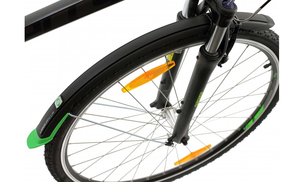 Błotnik Simpla UBIQUIT SDL 45mm 28" kpl - czarno-zielony