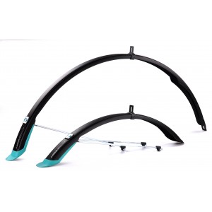 Błotnik Simpla UBIQUIT SDL 45mm 28" kpl - czarno-turkusowy 1