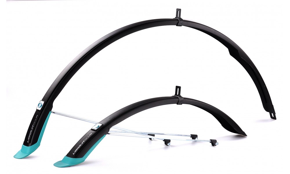 Błotnik Simpla UBIQUIT SDL 45mm 28" kpl - czarno-turkusowy