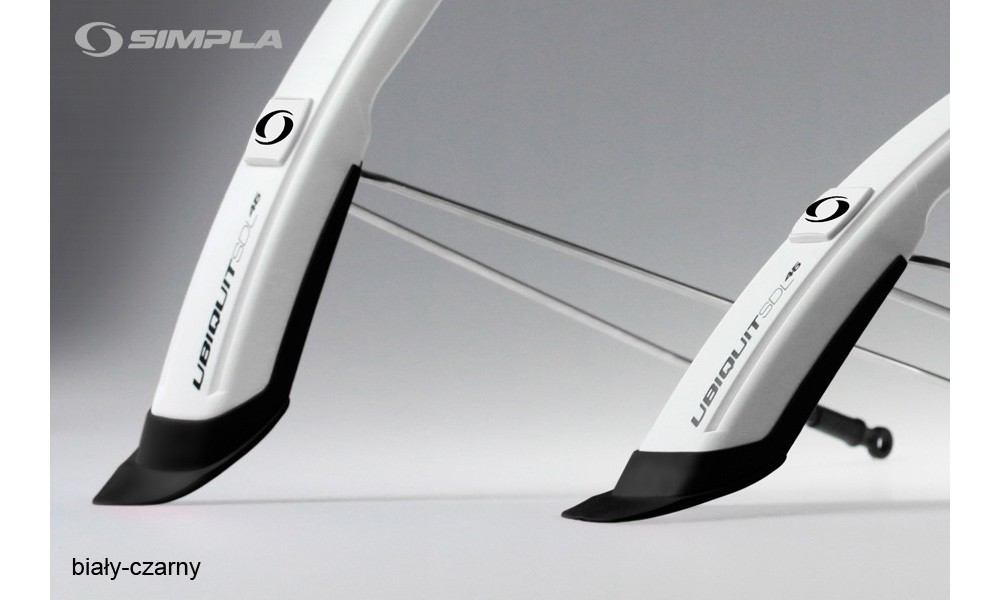 Błotnik Simpla UBIQUIT SDL 45mm 28" kpl - biało-szary